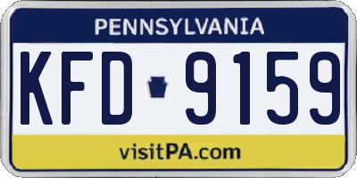 PA license plate KFD9159