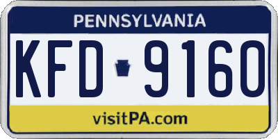 PA license plate KFD9160
