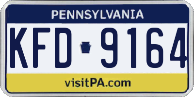 PA license plate KFD9164