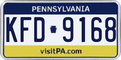 PA license plate KFD9168