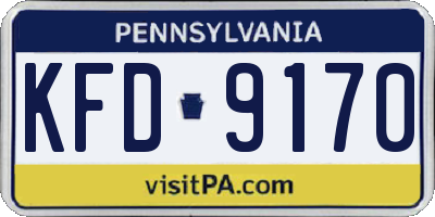 PA license plate KFD9170