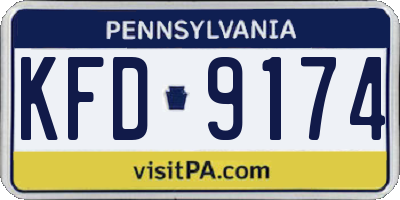 PA license plate KFD9174