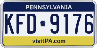 PA license plate KFD9176