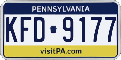 PA license plate KFD9177