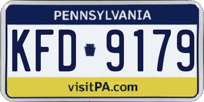PA license plate KFD9179