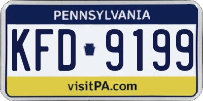 PA license plate KFD9199