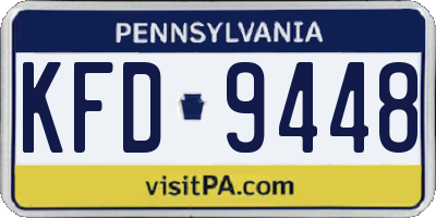 PA license plate KFD9448