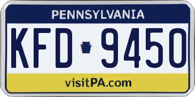 PA license plate KFD9450