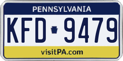 PA license plate KFD9479