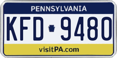 PA license plate KFD9480