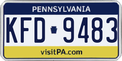 PA license plate KFD9483