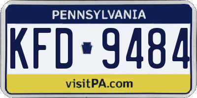 PA license plate KFD9484