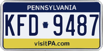 PA license plate KFD9487
