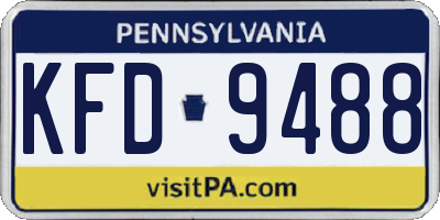 PA license plate KFD9488