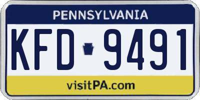 PA license plate KFD9491