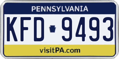 PA license plate KFD9493
