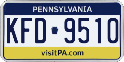 PA license plate KFD9510