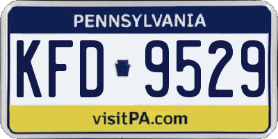 PA license plate KFD9529