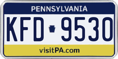 PA license plate KFD9530