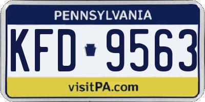 PA license plate KFD9563