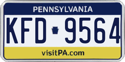 PA license plate KFD9564