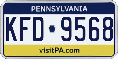 PA license plate KFD9568
