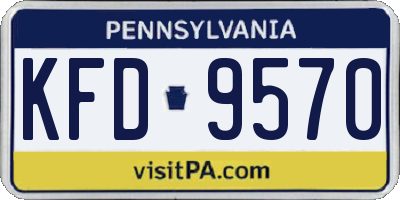 PA license plate KFD9570
