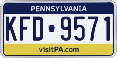 PA license plate KFD9571