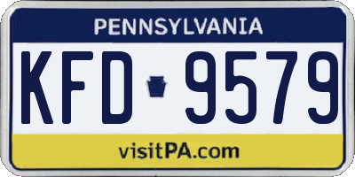 PA license plate KFD9579