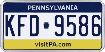 PA license plate KFD9586