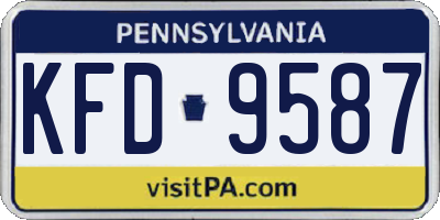 PA license plate KFD9587