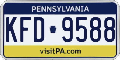 PA license plate KFD9588
