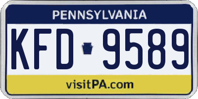 PA license plate KFD9589