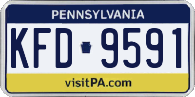 PA license plate KFD9591