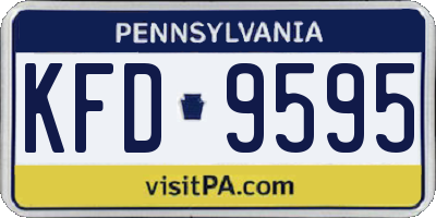 PA license plate KFD9595