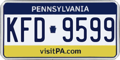 PA license plate KFD9599