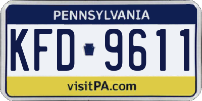PA license plate KFD9611