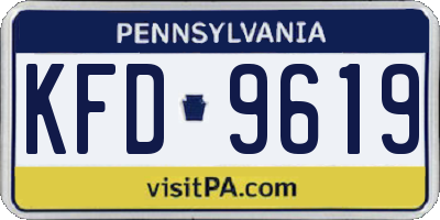 PA license plate KFD9619