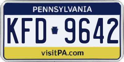 PA license plate KFD9642