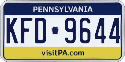 PA license plate KFD9644