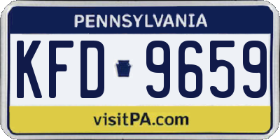 PA license plate KFD9659