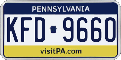 PA license plate KFD9660