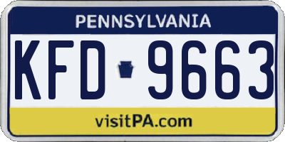 PA license plate KFD9663