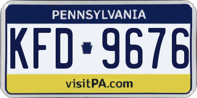 PA license plate KFD9676