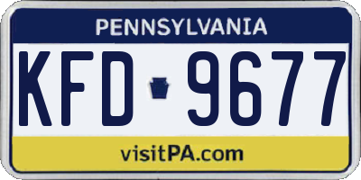 PA license plate KFD9677