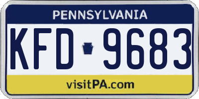 PA license plate KFD9683