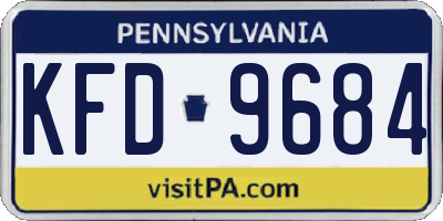 PA license plate KFD9684