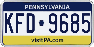 PA license plate KFD9685