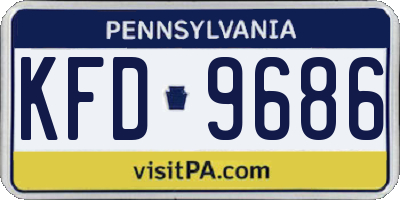 PA license plate KFD9686