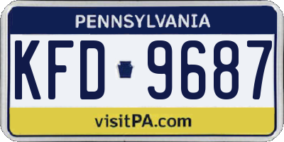 PA license plate KFD9687